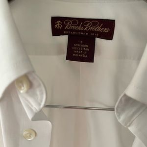 Brooks Brothers boys white non-iron dress shirt.